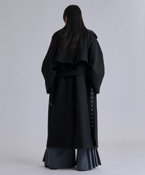 Ellno Loset（エルノロゼット）の「2wayエリファートレンチコート（トレンチコート・メンズ・チャコール/ブラック・MEDIUM/SMALL/LARGE）」の19枚目の写真