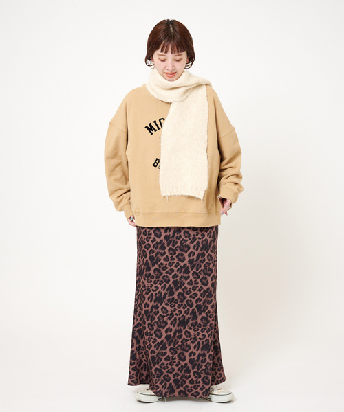 B.C STOCK（ベーセーストック）の「ウール混メランジニットショートマフラー（マフラー・レディース・チャコールグレー/ブルー/イエロー/ホワイト/ブラウン/レッド・FREE）」の17枚目の写真