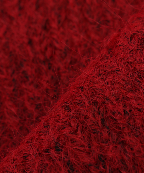 B.C STOCK（ベーセーストック）の「ウール混メランジニットショートマフラー（マフラー・レディース・チャコールグレー/ブルー/イエロー/ホワイト/ブラウン/レッド・FREE）」の10枚目の写真