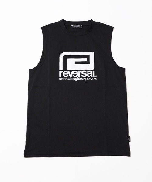 reversal.dogi.design.works(リバーサル・ドーギ・デザイン・ワークス)の「<reversal/リバーサル>Warfield BIG MARK DRY STRETCH SLEEVELESS(Tシャツ/カットソー・メンズ・ブラック・MEDIUM/LARGE/X-LARGE/XX-LARGE)」の1枚目の写真