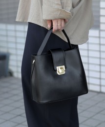 florist | 【2WAY/3WAY・高見え♪】 レザーライクベルトデザインハンドバッグ/ショルダーバッグ/オフィスバッグ(ハンドバッグ)