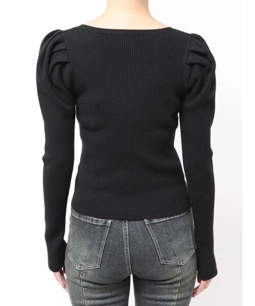 RESEXXY(リゼクシー)の「パワショルリブトップス(ニット/セーター・レディース・ブラック/ホワイト/グリーン・FREE)」の15枚目の写真