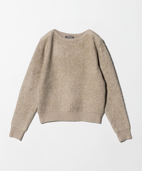 A DAY IN THE LIFE UNITED ARROWS(アデイインザライフユナイテッドアローズ)の「メランジ フェザー ボートネックニット ‐ウォッシャブル‐<A DAY IN THE LIFE>(ニット/セーター・レディース・ライトピンク/ライトグレー/ベージュ・FREE)」の1枚目の写真