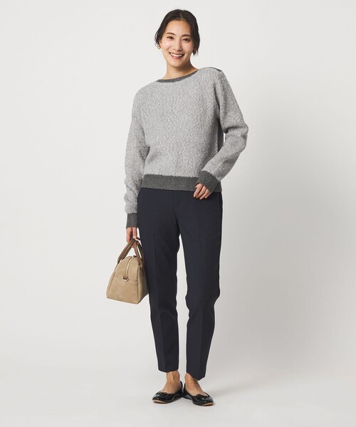 A DAY IN THE LIFE UNITED ARROWS(アデイインザライフユナイテッドアローズ)の「メランジ フェザー ボートネックニット ‐ウォッシャブル‐<A DAY IN THE LIFE>(ニット/セーター・レディース・ライトピンク/ライトグレー/ベージュ・FREE)」の22枚目の写真