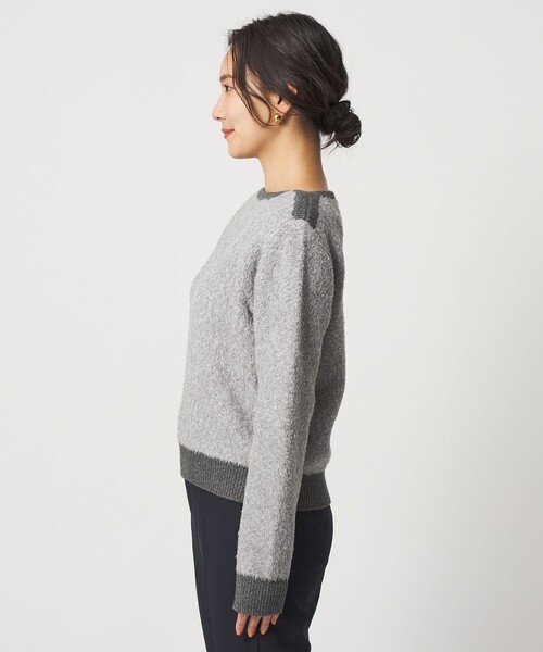A DAY IN THE LIFE UNITED ARROWS(アデイインザライフユナイテッドアローズ)の「メランジ フェザー ボートネックニット ‐ウォッシャブル‐<A DAY IN THE LIFE>(ニット/セーター・レディース・ライトピンク/ライトグレー/ベージュ・FREE)」の20枚目の写真