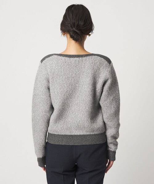 A DAY IN THE LIFE UNITED ARROWS(アデイインザライフユナイテッドアローズ)の「メランジ フェザー ボートネックニット ‐ウォッシャブル‐<A DAY IN THE LIFE>(ニット/セーター・レディース・ライトピンク/ライトグレー/ベージュ・FREE)」の19枚目の写真