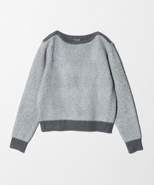 A DAY IN THE LIFE UNITED ARROWS(アデイインザライフユナイテッドアローズ)の「メランジ フェザー ボートネックニット ‐ウォッシャブル‐<A DAY IN THE LIFE>(ニット/セーター・レディース・ライトピンク/ライトグレー/ベージュ・FREE)」の13枚目の写真