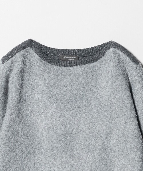 A DAY IN THE LIFE UNITED ARROWS(アデイインザライフユナイテッドアローズ)の「メランジ フェザー ボートネックニット ‐ウォッシャブル‐<A DAY IN THE LIFE>(ニット/セーター・レディース・ライトピンク/ライトグレー/ベージュ・FREE)」の15枚目の写真