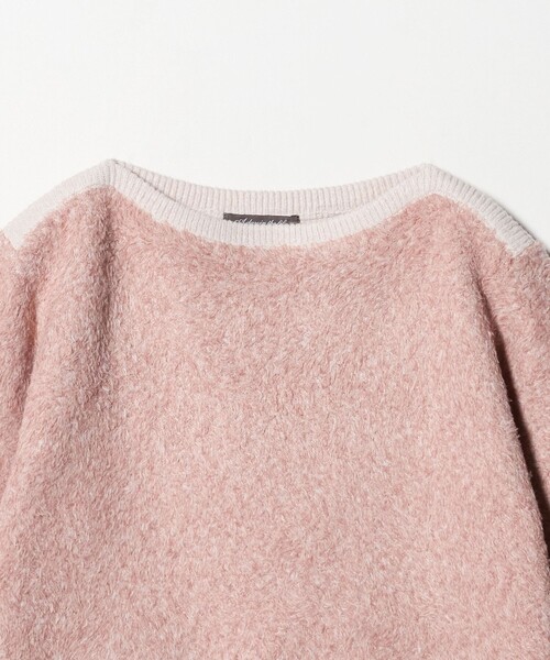 A DAY IN THE LIFE UNITED ARROWS(アデイインザライフユナイテッドアローズ)の「メランジ フェザー ボートネックニット ‐ウォッシャブル‐<A DAY IN THE LIFE>(ニット/セーター・レディース・ライトピンク/ライトグレー/ベージュ・FREE)」の7枚目の写真