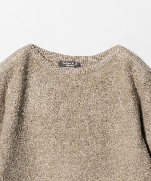 A DAY IN THE LIFE UNITED ARROWS(アデイインザライフユナイテッドアローズ)の「メランジ フェザー ボートネックニット ‐ウォッシャブル‐<A DAY IN THE LIFE>(ニット/セーター・レディース・ライトピンク/ライトグレー/ベージュ・FREE)」の10枚目の写真