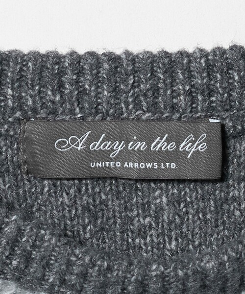 A DAY IN THE LIFE UNITED ARROWS(アデイインザライフユナイテッドアローズ)の「メランジ フェザー ボートネックニット ‐ウォッシャブル‐<A DAY IN THE LIFE>(ニット/セーター・レディース・ライトピンク/ライトグレー/ベージュ・FREE)」の12枚目の写真