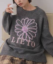 リボンヤーン刺繍ニット