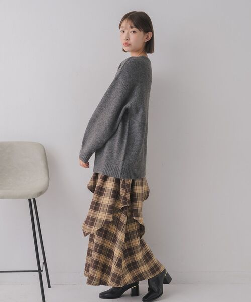 RETRO GIRL(レトロガール)の「リボンヤーン刺繍ニット(ニット/セーター・レディース・ブルー/ナチュラル/チャコールグレー・FREE)」の9枚目の写真