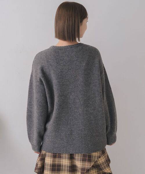 RETRO GIRL(レトロガール)の「リボンヤーン刺繍ニット(ニット/セーター・レディース・ブルー/ナチュラル/チャコールグレー・FREE)」の12枚目の写真
