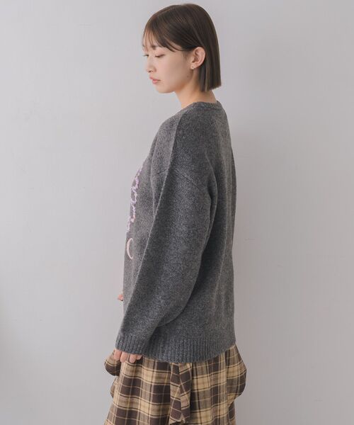 RETRO GIRL(レトロガール)の「リボンヤーン刺繍ニット(ニット/セーター・レディース・ブルー/ナチュラル/チャコールグレー・FREE)」の13枚目の写真
