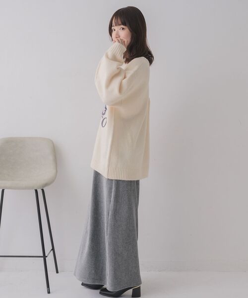 RETRO GIRL(レトロガール)の「リボンヤーン刺繍ニット(ニット/セーター・レディース・ブルー/ナチュラル/チャコールグレー・FREE)」の17枚目の写真