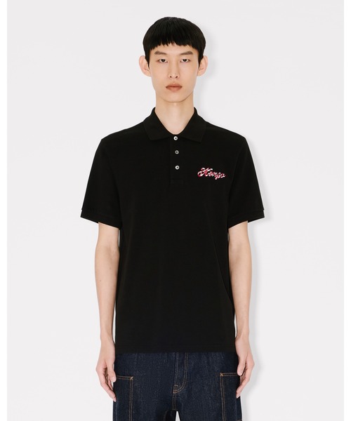 KENZO(ケンゾー)の「'KENZO Winter Holidays' エンブロイダリー スリム ポロ イン コットン(ポロシャツ・メンズ・ブラック系その他5・LARGE/X-SMALL/SMALL/MEDIUM/X-LARGE)」の2枚目の写真