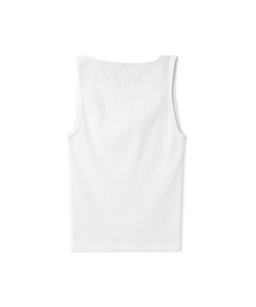 ERER(エルエル)の「Square-neck ribbed sleeveless White(Tシャツ/カットソー・レディース・ホワイト・1/2)」の7枚目の写真