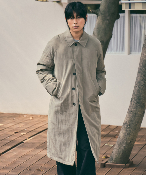 WEDNESDAY OASIS（ウェンズデーオアシス）の「[アトリエエディション] マックトレンチパディングコート_KHAKI(WC25-OT04)（ダウンジャケット/コート・メンズ・カーキ・MEDIUM/LARGE）」の3枚目の写真