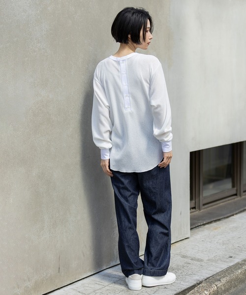 Munich(ミューニック)の「6ozスラブデニムイージーパンツ(デニムパンツ・レディース・ブラック/ライトグレー/インディゴブルー・S/M)」の7枚目の写真