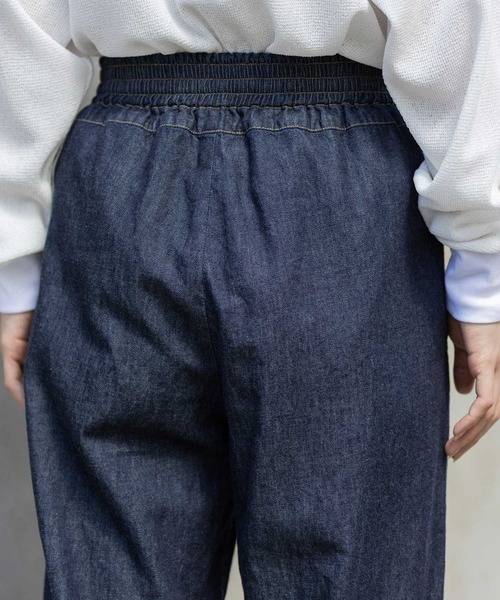 Munich(ミューニック)の「6ozスラブデニムイージーパンツ(デニムパンツ・レディース・ブラック/ライトグレー/インディゴブルー・S/M)」の12枚目の写真