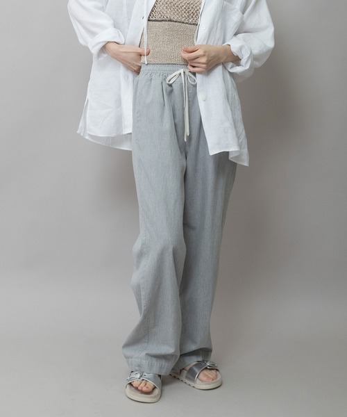 Munich(ミューニック)の「6ozスラブデニムイージーパンツ(デニムパンツ・レディース・ブラック/ライトグレー/インディゴブルー・S/M)」の18枚目の写真