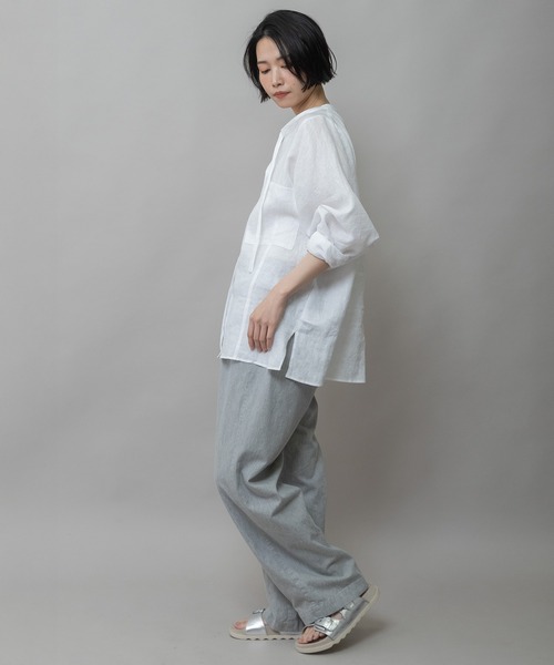 Munich(ミューニック)の「6ozスラブデニムイージーパンツ(デニムパンツ・レディース・ブラック/ライトグレー/インディゴブルー・S/M)」の21枚目の写真