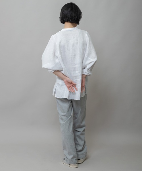 Munich(ミューニック)の「6ozスラブデニムイージーパンツ(デニムパンツ・レディース・ブラック/ライトグレー/インディゴブルー・S/M)」の22枚目の写真