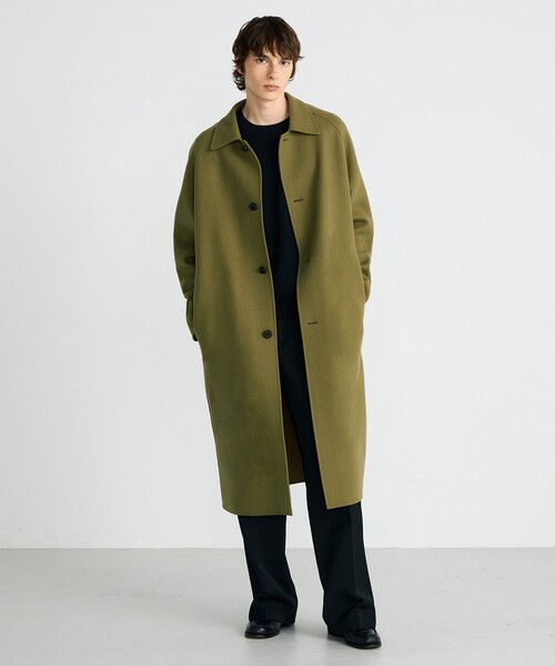 ウールカシミヤダブルフェイス ロングコート（ステンカラーコート