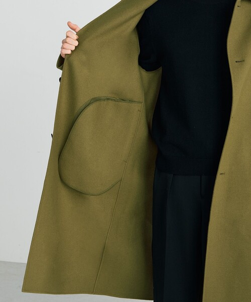 ウールカシミヤダブルフェイス ロングコート（ステンカラーコート