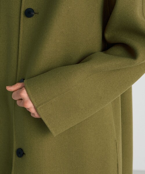 ウールカシミヤダブルフェイス ロングコート（ステンカラーコート