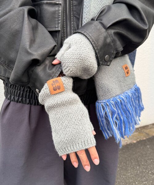 CIAOPANIC（チャオパニック）の「アソート柄デミグラブ（手袋・レディース・グレー/ネイビー/ブラウン/グリーン・FREE）」の2枚目の写真