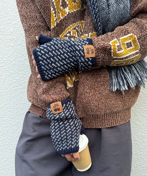 CIAOPANIC（チャオパニック）の「アソート柄デミグラブ（手袋・レディース・グレー/ネイビー/ブラウン/グリーン・FREE）」の17枚目の写真