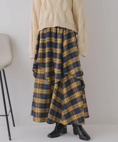 RETRO GIRL（レトロガール）の「デザインフレアSK（スカート・レディース・ブルー系その他2/ブラウン系その他2・FREE）」の16枚目の写真