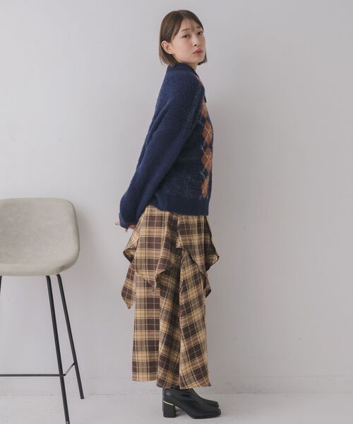 RETRO GIRL（レトロガール）の「デザインフレアSK（スカート・レディース・ブルー系その他2/ブラウン系その他2・FREE）」の19枚目の写真