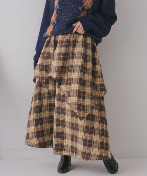 RETRO GIRL（レトロガール）の「デザインフレアSK（スカート・レディース・ブルー系その他2/ブラウン系その他2・FREE）」の10枚目の写真