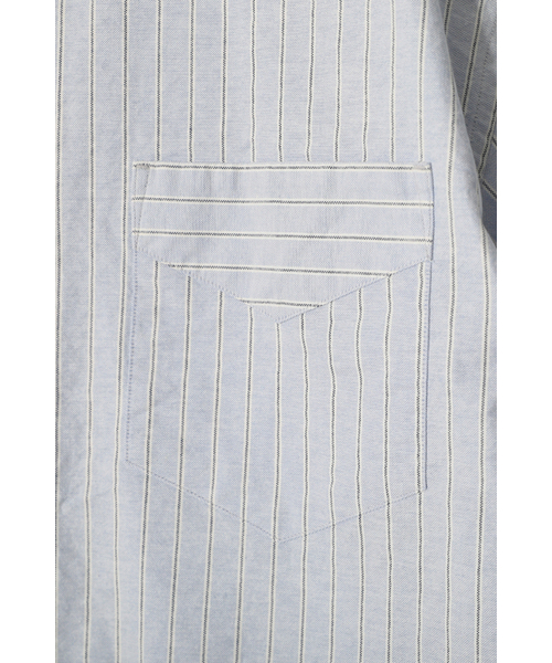 HORLISUN（ホーリーサン）の「プールオックスフォードストライプシャツブルー（シャツ/ブラウス・レディース・その他・SMALL/MEDIUM/LARGE）」の3枚目の写真