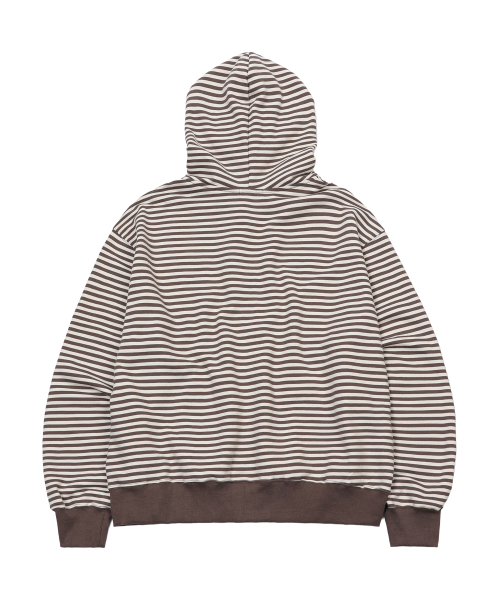 S'EST(エスイーエスティー)の「Stripe Logo Hoodie Zip Up Brown(パーカー・メンズ・その他・LARGE/SMALL/MEDIUM)」の2枚目の写真