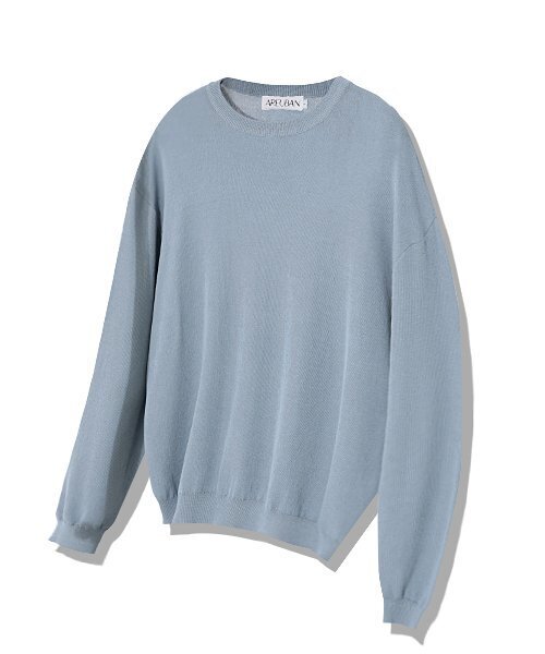 Удобный курт‑блузон с капюшоном, sky blue — double knit crew
