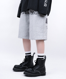BLACK BLOND（ブラック ブロンド）の「ビビディ クラッシュドフェイス スウェットショーツ (グレー)（その他パンツ）」