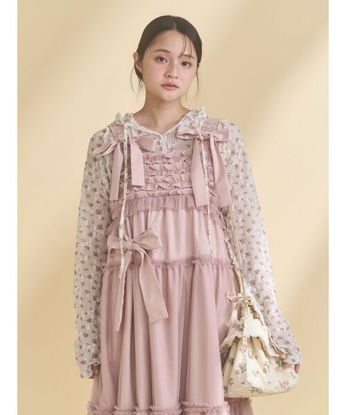 merry jenny（メリージェニー）の「floral square pochette（ショルダーバッグ・レディース・ブラック/アイボリー・FREE）」の20枚目の写真