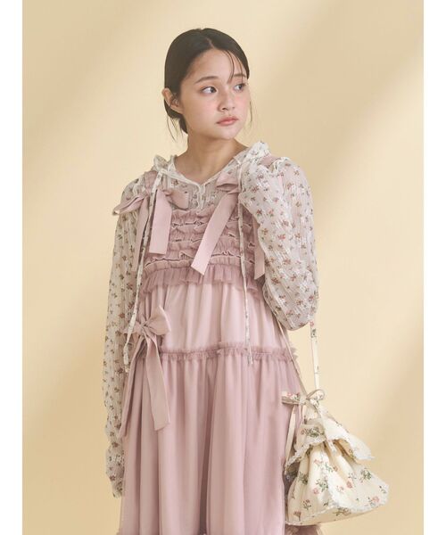 merry jenny（メリージェニー）の「floral square pochette（ショルダーバッグ・レディース・ブラック/アイボリー・FREE）」の19枚目の写真