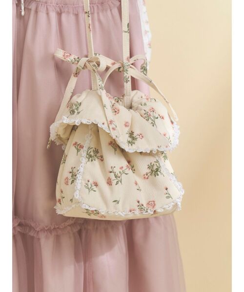 merry jenny（メリージェニー）の「floral square pochette（ショルダーバッグ・レディース・ブラック/アイボリー・FREE）」の17枚目の写真