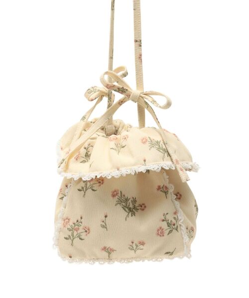 merry jenny（メリージェニー）の「floral square pochette（ショルダーバッグ・レディース・ブラック/アイボリー・FREE）」の9枚目の写真