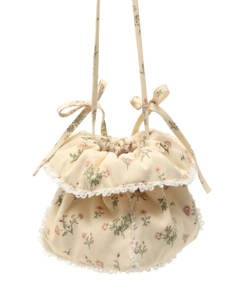 merry jenny（メリージェニー）の「floral square pochette（ショルダーバッグ・レディース・ブラック/アイボリー・FREE）」の8枚目の写真