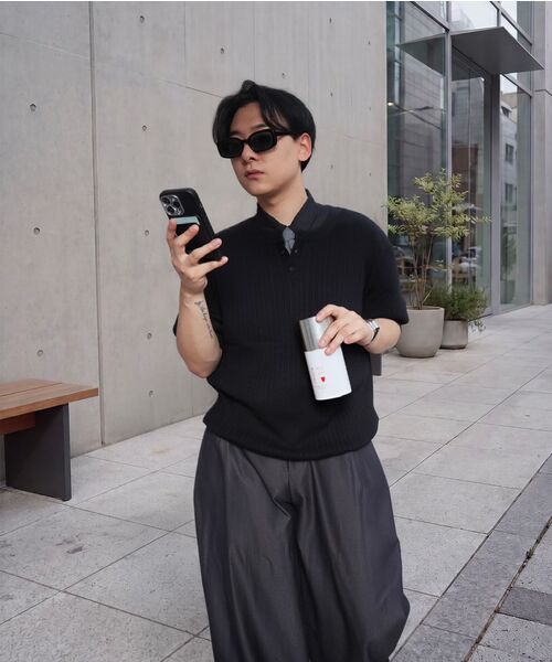 NONBLANK(ノンブランク)の「ネイチャーリングクルハーフスリーブシャツ_DARK NAVY(シャツ/ブラウス・メンズ・その他・SMALL/MEDIUM/LARGE/X-LARGE)」の7枚目の写真