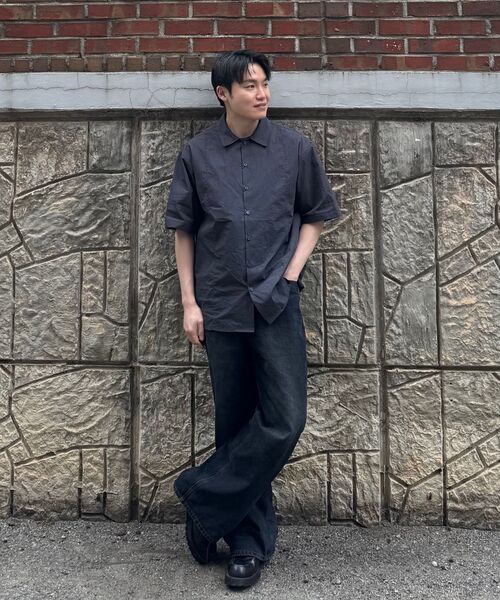 NONBLANK(ノンブランク)の「ネイチャーリングクルハーフスリーブシャツ_DARK NAVY(シャツ/ブラウス・メンズ・その他・SMALL/MEDIUM/LARGE/X-LARGE)」の8枚目の写真