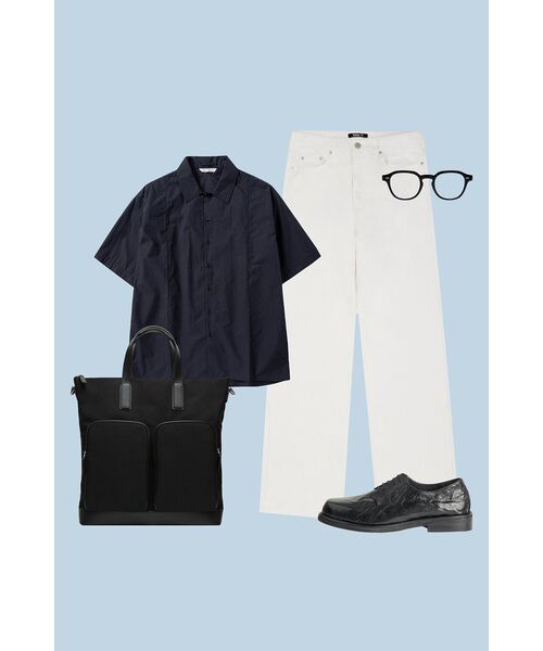 NONBLANK(ノンブランク)の「ネイチャーリングクルハーフスリーブシャツ_DARK NAVY(シャツ/ブラウス・メンズ・その他・SMALL/MEDIUM/LARGE/X-LARGE)」の14枚目の写真