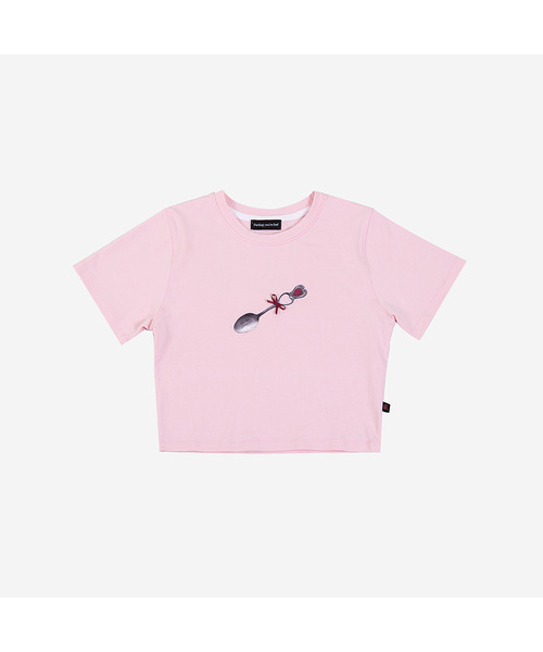 DARLING, YOU'RE BAD(ダーリンユーアーバッド)の「COME AND SPOON ME TEE #PINK(Tシャツ/カットソー・レディース・その他・ONE SIZE)」の1枚目の写真
