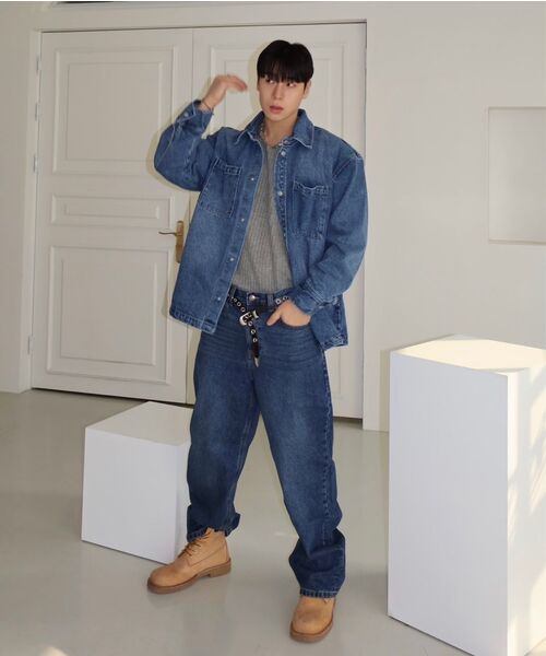 PLAC（プラック）の「ウォッシュドデニムシャケットミッドブルー（デニムジャケット・メンズ・その他・MEDIUM）」の12枚目の写真